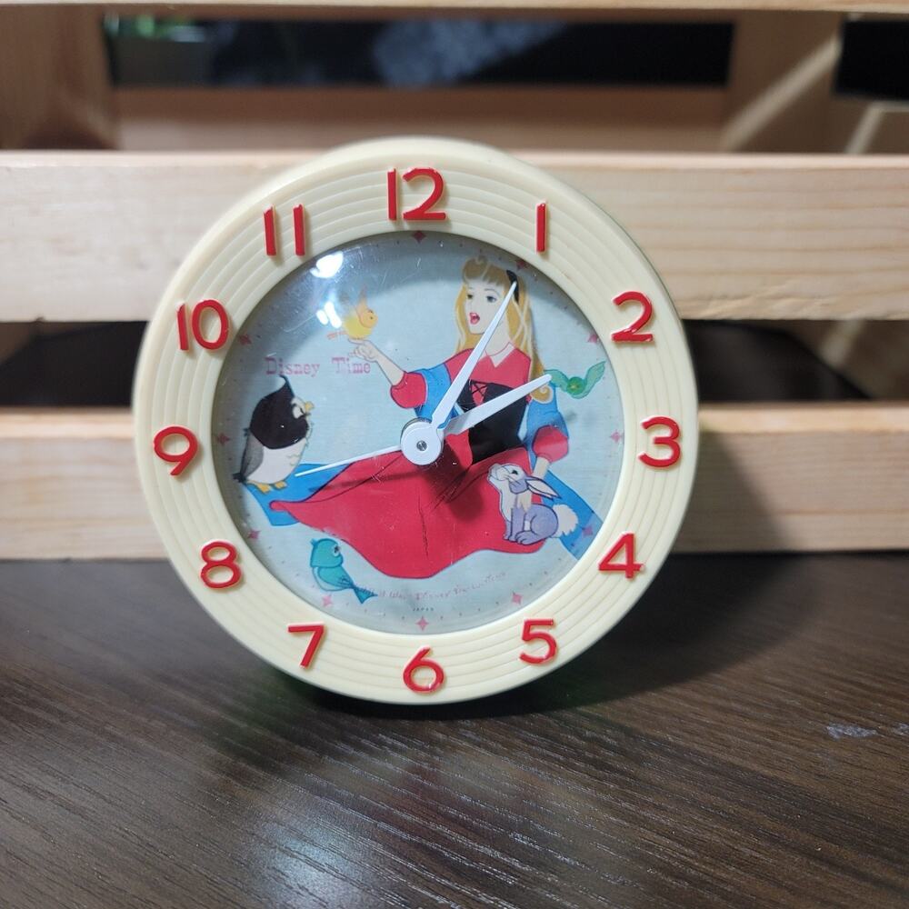 Walt Disney Time 1957 SLEEPING BEAUTY Phinney Walker Windup Alarm Clock WORKS